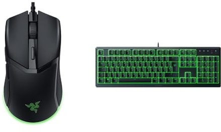 Razer Cobra - Leichte kabelgebundene Gaming-Maus mit Chroma RGB (Federleichte 57 g & Ornata V3 X - Flache Membran-Tastatur mit Chroma RGB (Lautlose Membran-Switches