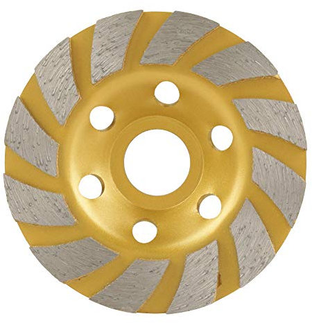 Disco Abrasivo a Segmenti 100 Mm, 6 Fori, Spessore 4,5 Mm, Modello di Taglio a Freddo, Grana 100, Disco Abrasivo Ideale per Pietre di Marmo, Cemento, Pietre Tagliate