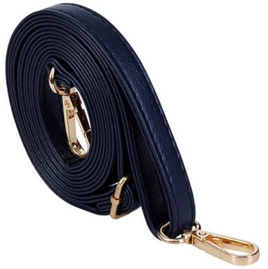 PU justerbar axelrem, läder axelrem bred 1,45 cm väskrem lång 140 cm väskremmar, ersättningsväskor bälte axelrem tillbehör för crossbody väska, axelväska, marinblå