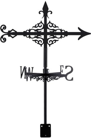 SUPERDANT Banderuole Freccia con Motivo A Freccia Banderuole In Metallo Nero Banderuole con Animali Decorazione Da Giardino per Fattoria Segnavento Vento per Cortile