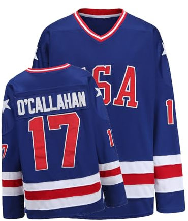 Hockey Jersey of USA 1980 Olympic Team Jerseys #17 Jack O'Callahan Stitched Letters and Numbers White S-XXXL