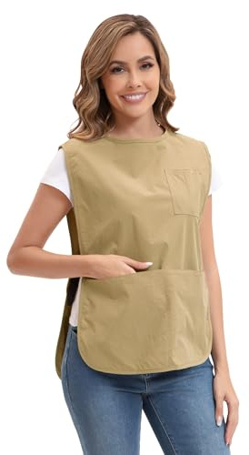 Nanxson Unisex Küche Wasserdicht Schürze mit Schnalle Damen Herren Arbeitsweste Friseur Schürze mit 4 Taschen