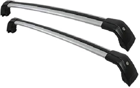 Para Q3 F3 SUV 5 Puertas 2019-2022 Barras Laterales Aleación Rieles Transversales Portaequipajes Portaequipajes Baca coche(Sliver black)