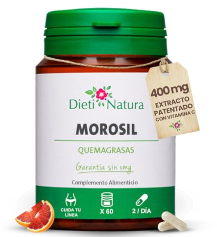 Dieti Natura Morosil 60 Cápsulas - Complemento para Reducir la Grasa Corporal con Naranja Roja Moro - Quema Grasas con Semillas de Kola - Control de Peso Natural con Vitamina C y Zinc
