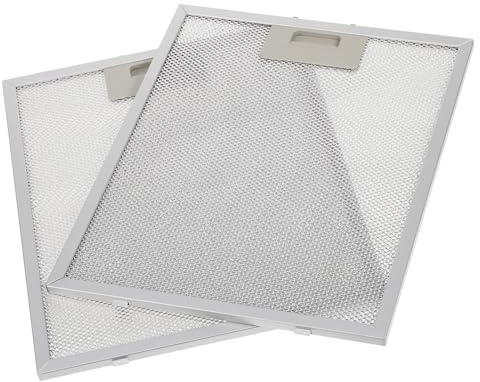 Hemobllo Filtro de Grasa para Extractor Cocina Malla de Aluminio, Lavable y Reutilizable, Paquete de 2 Unidades para Ventilación en Cocina Doméstica