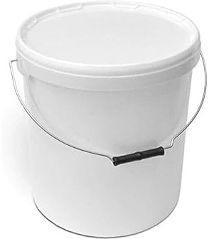 mille idee Secchio Pittore Professionale con Coperchio 19,5 Litri Bianco – Secchio in Plastica Resistente per Vernici, Pittura, Edilizia – Ø 31 cm (1)