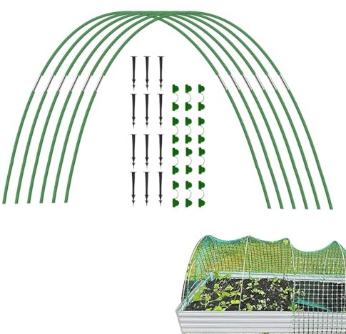 Durablies - Varillas de soporte de fibra de vidrio, accesorios de jardinería para jardinería, kit de invernadero de Durablies | Estacas para el de apoyo al crecimiento para, vid