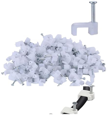Fermacavo Con Chiodo Il chiodo in acciaio con morsetto for cavo da 7 mm viene utilizzato for organizzare cavi e linee fisse(300pcs)