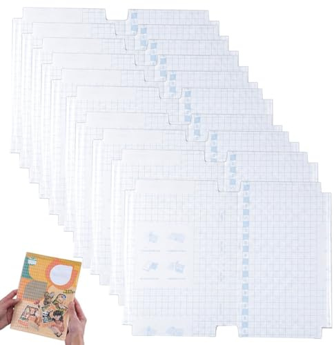 ZENQARI 10 Fogli Adesivi Copri Libretto Auto, Pellicola Protettiva Autoadesiva Trasparente, Formato 34x25 Cm, Materiale PP Rinforzato, Ideale per Studenti, Insegnanti e Ufficio