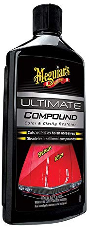 Meguiar's Ultimate Compound 15.2 oz - Aluminiumoxid Polierpaste für Metall, Kunststoff, Glas - Klar