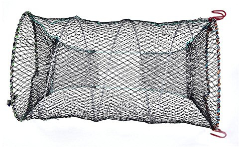 Red de Cangrejos de Cangrejo de Langosta,Red de Pesca Plegable Langosta Camarones Cangrejos Net Jaula de Trampa de Peces(25cm)