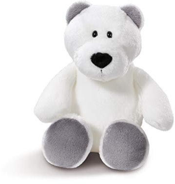 Nici 43625 Kuscheltier Eisbär, 20 cm, weiß