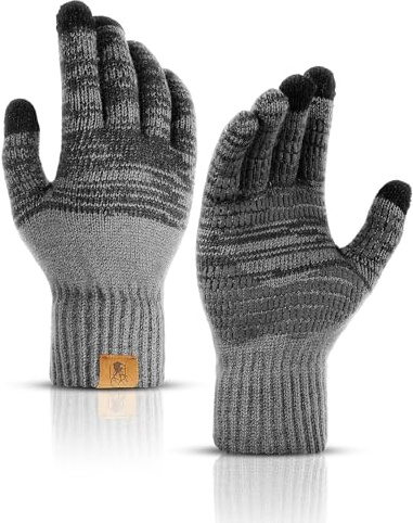 INSISMY Handschuhe für Herren und Damen mit Fleecefutter | Touchscreen Thermo Handschuhe, Rutschfeste Winterhandschuhe mit Dehnbares für Outdoor Sport Laufen Fahrrad