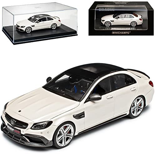 Mercedes-B C-Klasse W205 C63 AMG Bra-Bus 600 Limousine Weiss Ab 2014 1/43 Minichamps Modell Auto