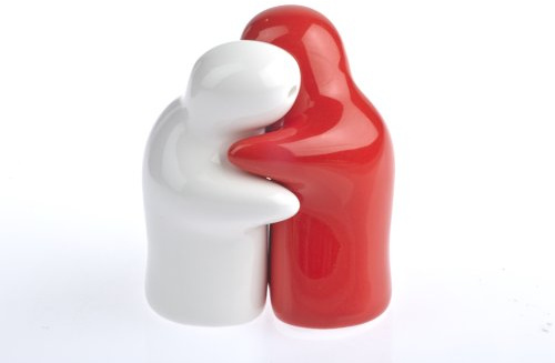 by-Bers.de Salière et poivre, câlinant, amoureux, fantômes, miniBoos, la salière la plus inhabituelle (rouge)