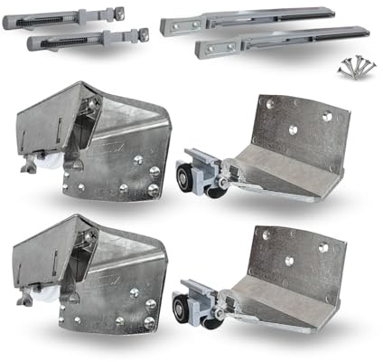 Kit de remplacement pour roulettes armoire coulissante – chariot / quincaillerie système 4 INDAUX 700.775.106 – 700.765.100 (kit de quincaillerie pour porte extérieure)