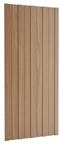 Tidyard 36 STK. Dachpaneele Metalldachpaneele Dachpfannen Profilblech Trapezblech Dachblech Stahlblech Trapezbleche Dachplatten Metallblech Dach Platten Verzinkter Stahl Holzoptik Hell 100x45 cm