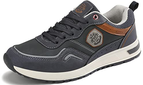 ARRIGO BELLO Sneakers för män sneakers promenader espadrillos utomhus affärskosnören atletisk klassisk storlek 41-46, A1 blå, 45 EU