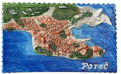 Kühlschrankmagnet, Kroatien, 3D-Porec-Magnet, Souvenir, Geschenk, Kunstharz, handgefertigt, für Zuhause und Küche