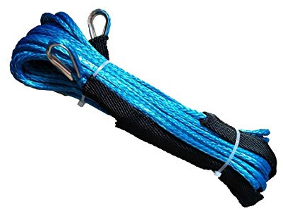 Samnuerly Corde de remorquage 6mm * 30m Lignes de treuil synthétiques Corde en Fibre avec dé à Coudre aux Deux extrémités pour Accessoires de Voiture ATV Utv (Nom de la Couleur: Bleu) (Bleu)