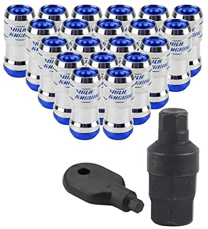 .5 Tuner Wheel Nuts – Upgrade Your Car Racing Performance with High-Performance X P1.5 Lug Nuts, Fit for Most Aftermarket Wheels (Blue)