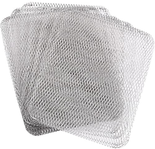 YARNOW 10Pcs BBQ Mesh Grill Mat Aluminum Mesh Grilling Mats Disposable Grill Topper Nets for Outdoor Camping Grilling