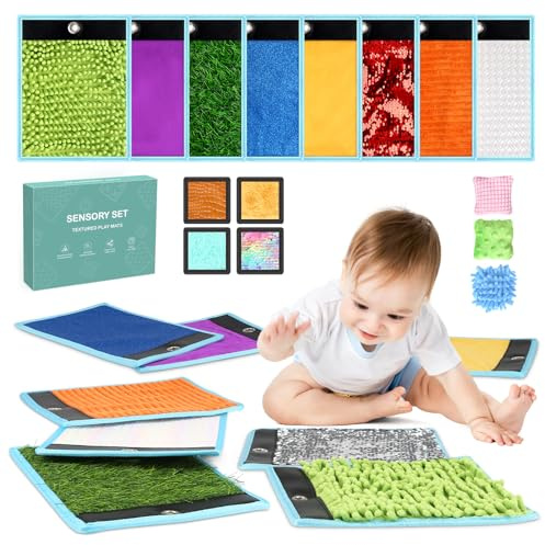 Joyreal Tapis Sensoriel pour Enfants Autistes, Vitres Tactiles, Carreaux Sensoriels, Tapis, Disques, Tapis Sensoriel 3+