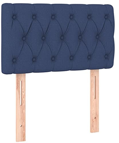vidaXL Kopfteil Blau 80x7x78/88 cm Stoff