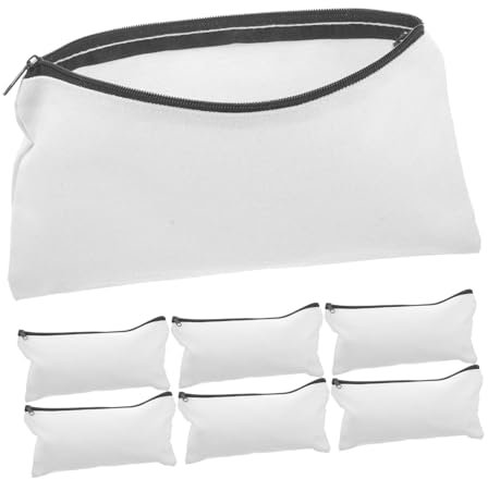 VILLFUL 10stücke Canvas-Tasche Mit Reißverschluss Stiftentasche Für Studenten DIY-stiftebehälter Bleistift-Aufbewahrungstasche Tragbar Langlebig Und Leicht Abwischbar
