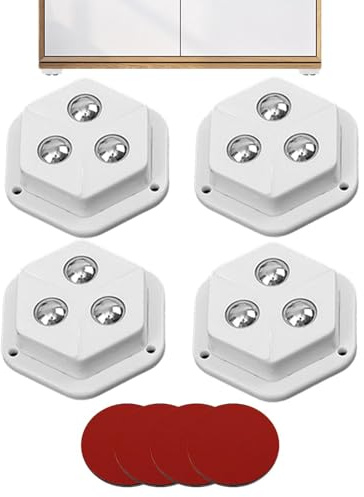 Ruedas adhesivas para muebles, rodillos adhesivos para aparatos - Juego de 4 rodillos con ruedas giratorias, polea robusta con rotación de 360 grados, ruedas para muebles giratorias lisas para cubo de