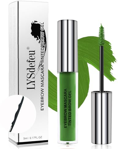 Wasserfestes Farbe Augenbrauen Gel, Waterproof Green Mascara Eyebrow Glue | Colored Longlasting Eye Brow Gel,grün Flüssiges Getöntes Augenbrauengel,Colored Eyebrow Mascara Glue,Cosplay Augen Makeup