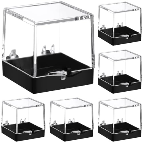 GALPADA 12 StüCke Quadratische Transparente Aufbewahrungsbox FüR Mineralien Und Kristalle Praktische Vitrine FüR Proben Leicht Zu Reinigen Und Wasserdicht