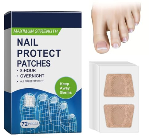 GMDP 72 Piezas Parches Correctores para Uñas de Los Pies, Reparación de Uñas Divididas, Tratamiento Hongos Uñas, Excavación de Uñas, Parches de Reparación para Uñas Dañadas