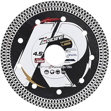 Super Thin 115mm/4.5 Tile Diamond Cutting Disc for Porcelain,Granite,Marble,Concrete,Tiles,Stones,Bricks & Ceramics