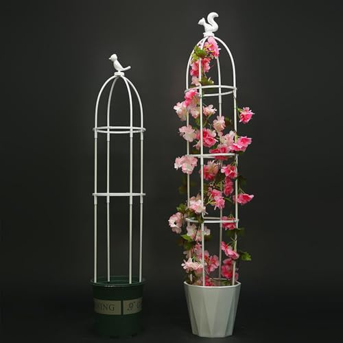 GLMGBP 1 pz Traliccio da Giardino Obelisco 95 cm 120 cm 145 cm Traliccio da Giardino per Piante rampicanti Supporto per Traliccio per Piante Torre per Piante per Interni ed Esterni Materiale in fib