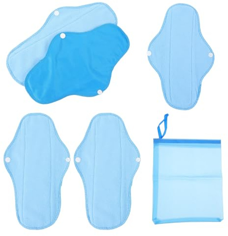 Hohopeti Almohadillas Sanitarias Reutilizables para Mujer Absorbentes Transpirables y Antideslizantes Conjunto para Periodos Menstruales y Postparto Material Pul Microfibra y Polar Fleece