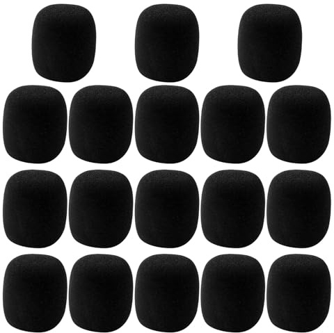 JOINPAYA 18 Piezas Cubierta de Micrófono Negra con Filtro Anti-ruido EVA Protector para Micrófono de Mano Reducción de Ruido para Grabación Vocal Streaming y Estudio