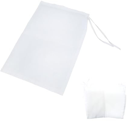 10 Stück Passiertuch Wiederverwendbar, 30cm × 20cm Nussmilchbeutel Bio Waschbar Mit Kordelzug, Abwaschbar, Geeignet Für Nussmilch, Kaffee, Joghurt, Käse Und Saft