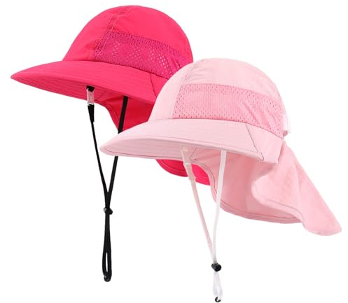 MASOCIO Chapeau Soleil pour Bébé Enfants Bob Protection Solaire Fille Garçon de Plage d'été Réglable
