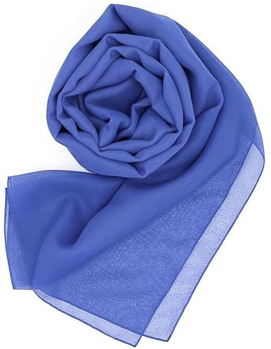 MAPIMANIA - Estolas Vaquero azul de mujer para bodas Made in Italy, chal elegante para vestido de fiesta, pashmina de verano 200x80 en chiffon