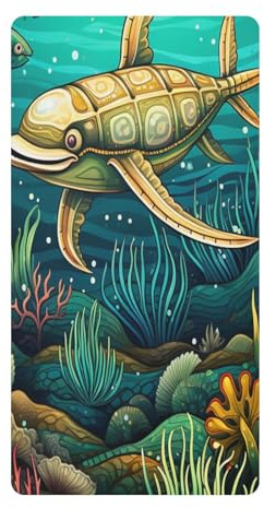 Tortuga De Mar De Dibujos Animados Sábana de Cuna para Niños Pequeños,Sábanas de Algodón Suave para Bebés Aptas para Colchón Corralito