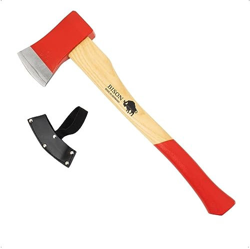 Bison Spaltbeil 1250g, müheloses spalten mittelgroßer Holzstücke und Kaminholz, 500 mm Eschestiel besonders robust & stabil, höchste Spaltleistung