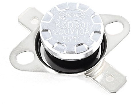 sourcing map Thermostat Temperaturregler KSD301 AC 250V 10A 55C Celsius NC Öffner Temperaturschalter