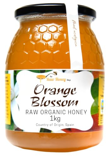 Miel d’Oranger Brut Biologique Antonio, 1kg – Certifié Bio, Non Pasteurisé, 100% Naturel – Miel Espagnol des Vergers d’Orangers de Séville – Léger & Floral avec Notes de Vanille, The Raw Honey Shop