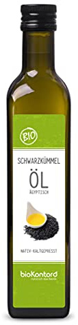 bioKontor – BIO Schwarzkümmelöl kaltgepresst 500ml – gefiltert – nativ | ägyptisches Schwarzkümmel Öl nativ – Nigella Sativa – deutsche Abfüllung – Black Seed Oil für Salate & tägliche Anwendung