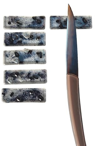 Deverreetdecouleurs Ensemble de 6 porte couteaux - repose baguette - art de la table - couleur - transparent - moderne- original - noir - été - table unique - artisanal