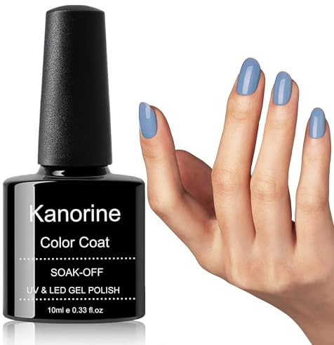 KANORINE Gel Polish Soak-Off UV/LED Gel Nail Polish BLUE Color Coat Gel Nail Varnish Nail Art TYPE 10ml