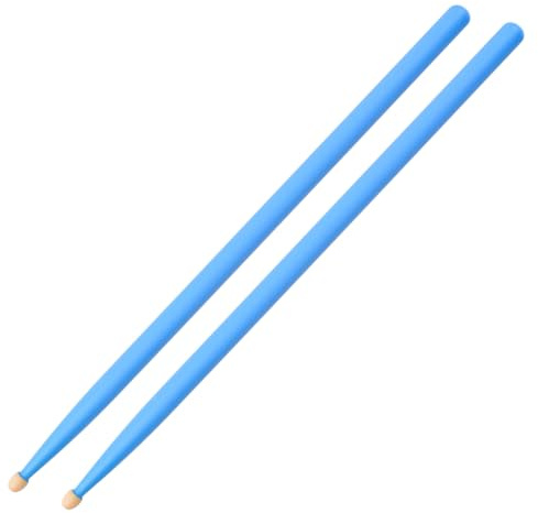 WANDIC Paire de baguettes de batterie classiques et légères avec olives en bois d'érable Bleu 5A