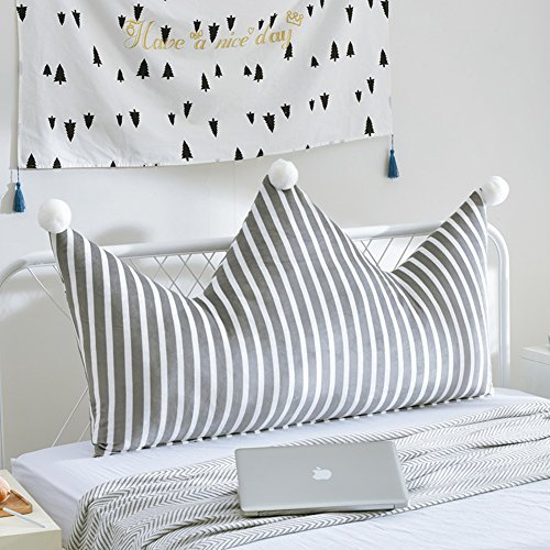 YQ WHJB Entfernbar Rückenlehne kopfteil Polster,Grosse rückenlehne Krone Prinzessin Weiche Tasche Tatami Kinder Bett und las rückenkissen-E 90x70cm(35x28inch)