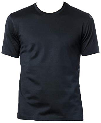 GICIPI T-Shirt in Filo di Scozia Girocollo Basso Uomo Art. 261-7, Nero